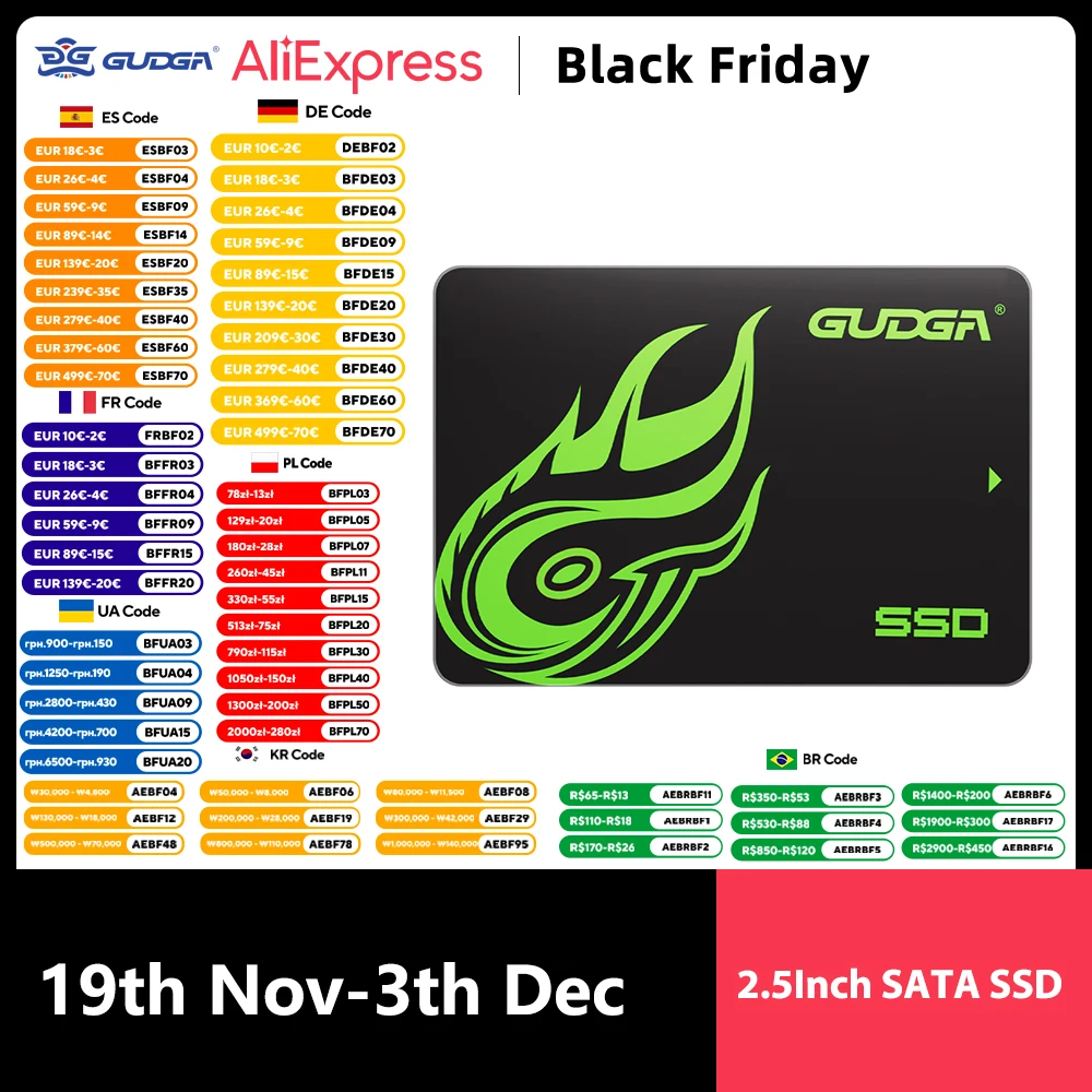 GUDGA SSD SATA 4TB 2TB 1TB 2.5 นิ้วความเร็วสูงภายใน Sata 3 ไดรฟ์ Solid State ภายใน 500 เมกะไบต์/วินาที HDD สําหรับแล็ปท็อปคอมพิวเตอร์ Micco