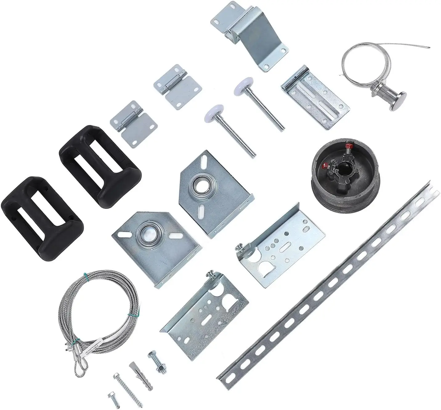 Garage Door Tune Up Kit Stainless Steel Smoother Performance Door Bracket Wheel Roller Wire Rope Hinge Trail Set For Universal