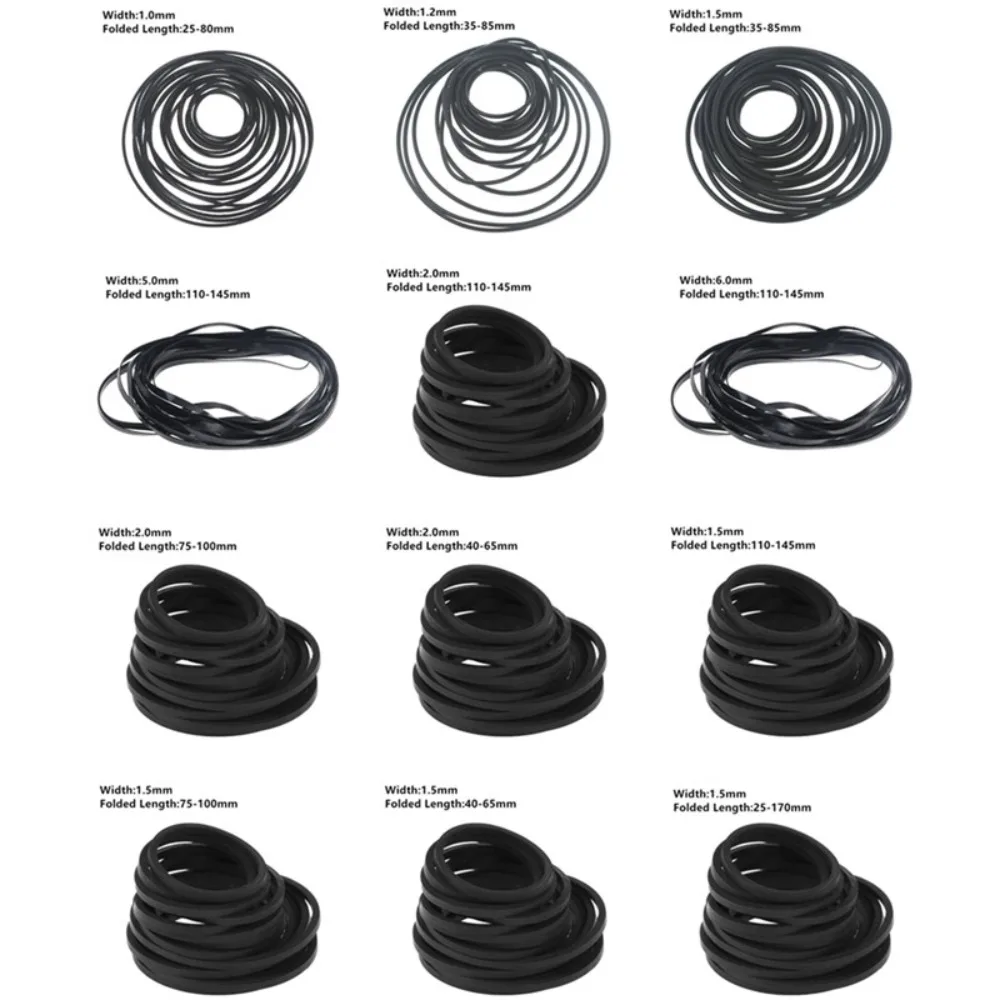 العالمي 1.2/1.5/2 مللي متر مسجل شرائط كاسيت وكمان المطاط الجر حزام مسجلات حزام مطاطي مزيج كاسيت آلة الشريط حزام #2