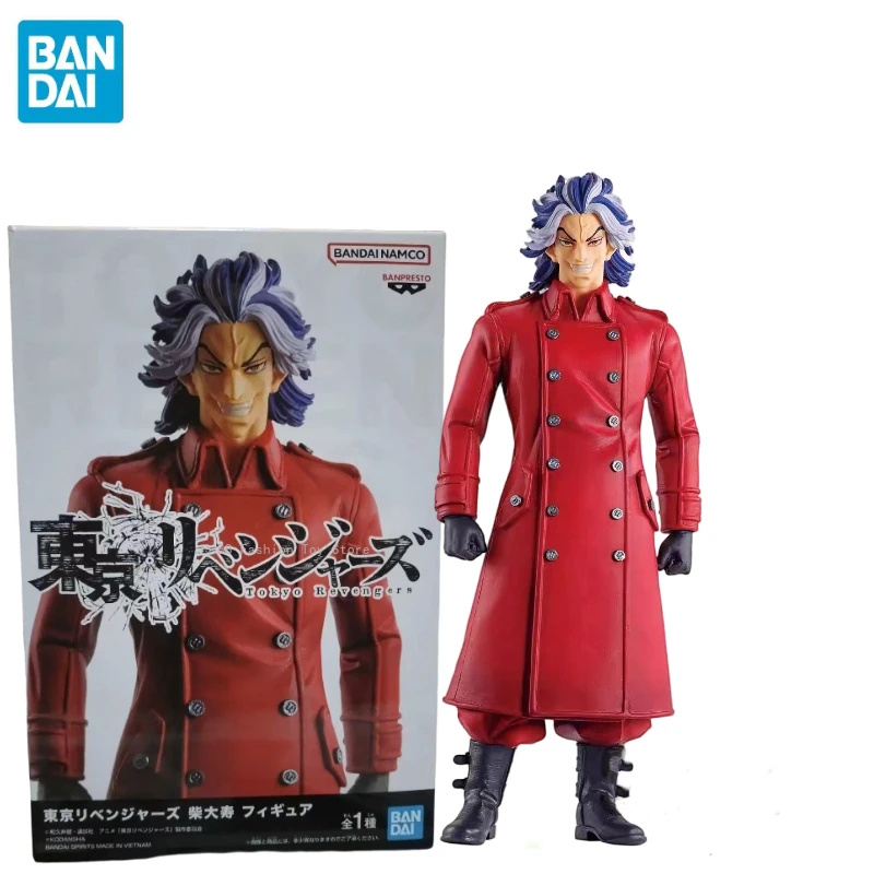 In Stock Bandai Original Genuine BANPRESTO Tokyo Revengers SHIBA TAIJU Ver. 19CM PVC Anime Figure Toy Collection Gift Model Doll