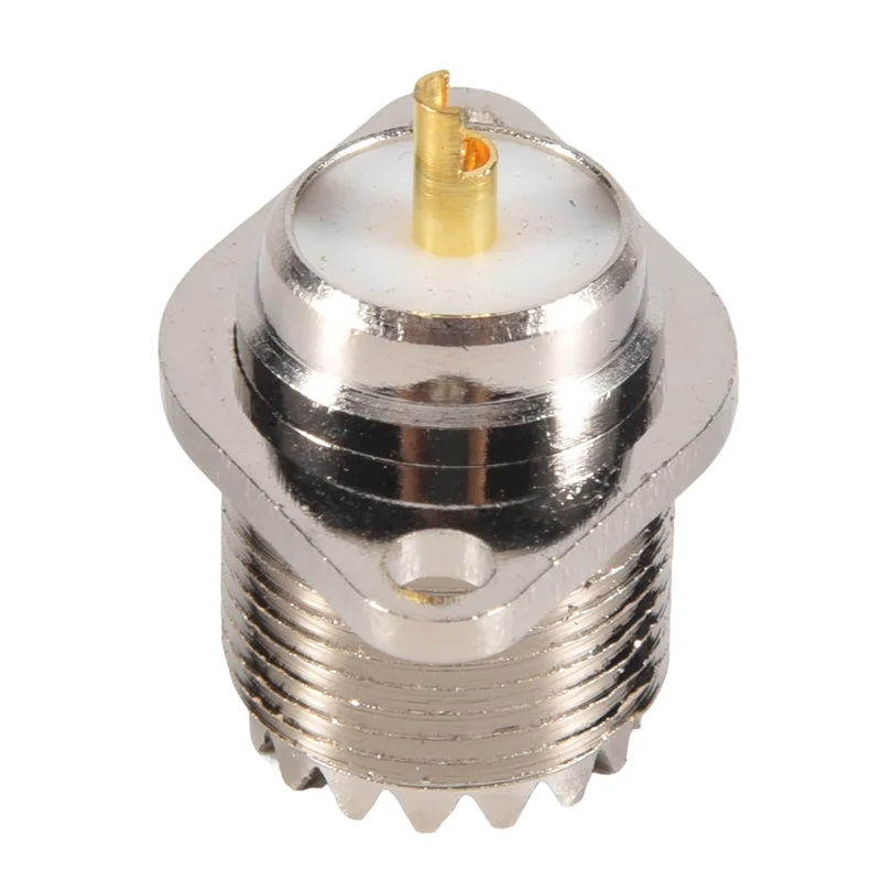 

5 шт. UHF SO239 гнездовой разъем с 2 отверстиями и ромбическим фланцем для пайки панели разъем