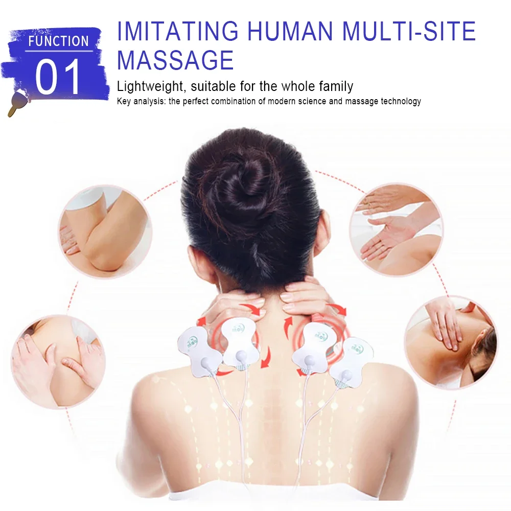 8-Modus Elektrischer EMS Muskelstimulator Akupunktur TENS Elektrostimulations-Massagegerät Digitaler Massage-Impuls Elektrostimulator – Detail 10