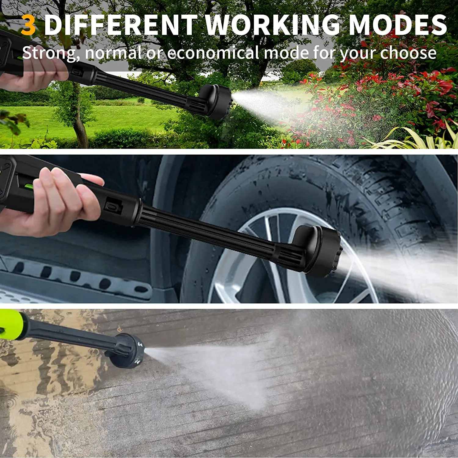 Brushless Cordless High Pressure Washer Car Washer Gun Spray Gun Portable Power Washer for Car with Rechargeable Battery Sprayer