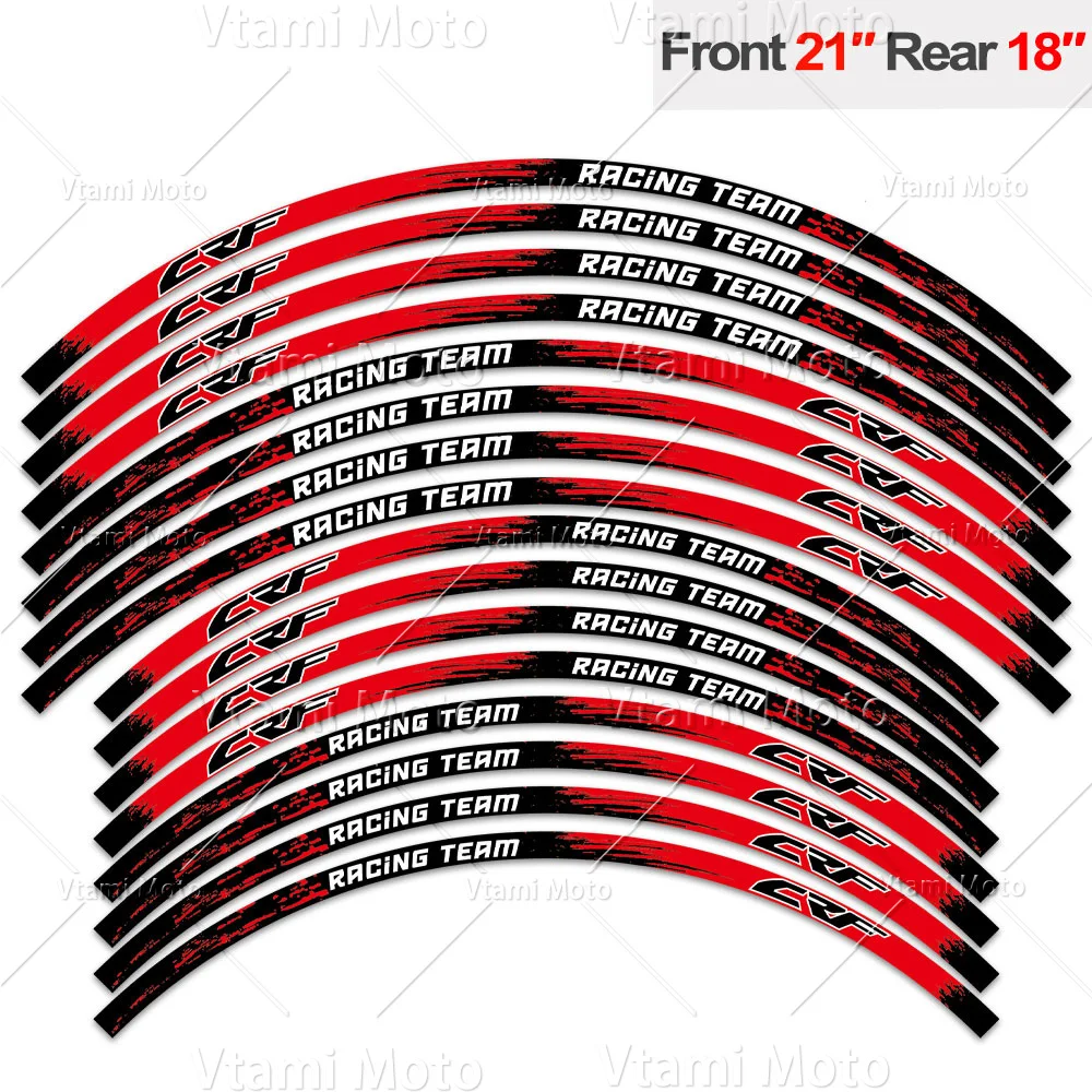 Reflective Motorcycle Wheel Sticker Motocross Rim Stripe Decals For CRF450R CRF300L CRF250R CRF400RX CRF125 CRF150