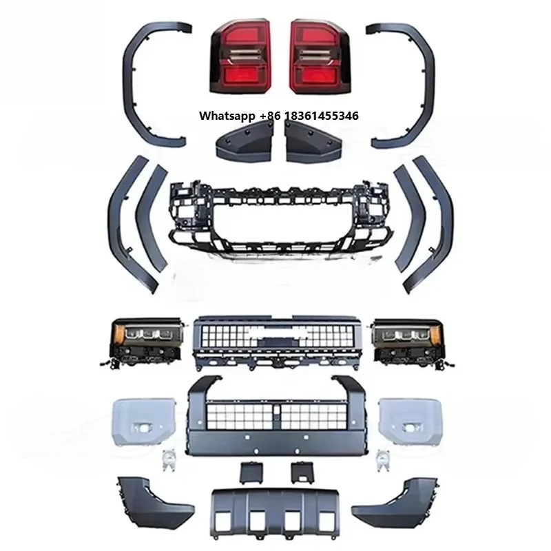 

For 2023 2025 LC250 Front Bumper Upgraded Headlight Grille High Version Tail Light RAYSEZE LC Body Kit