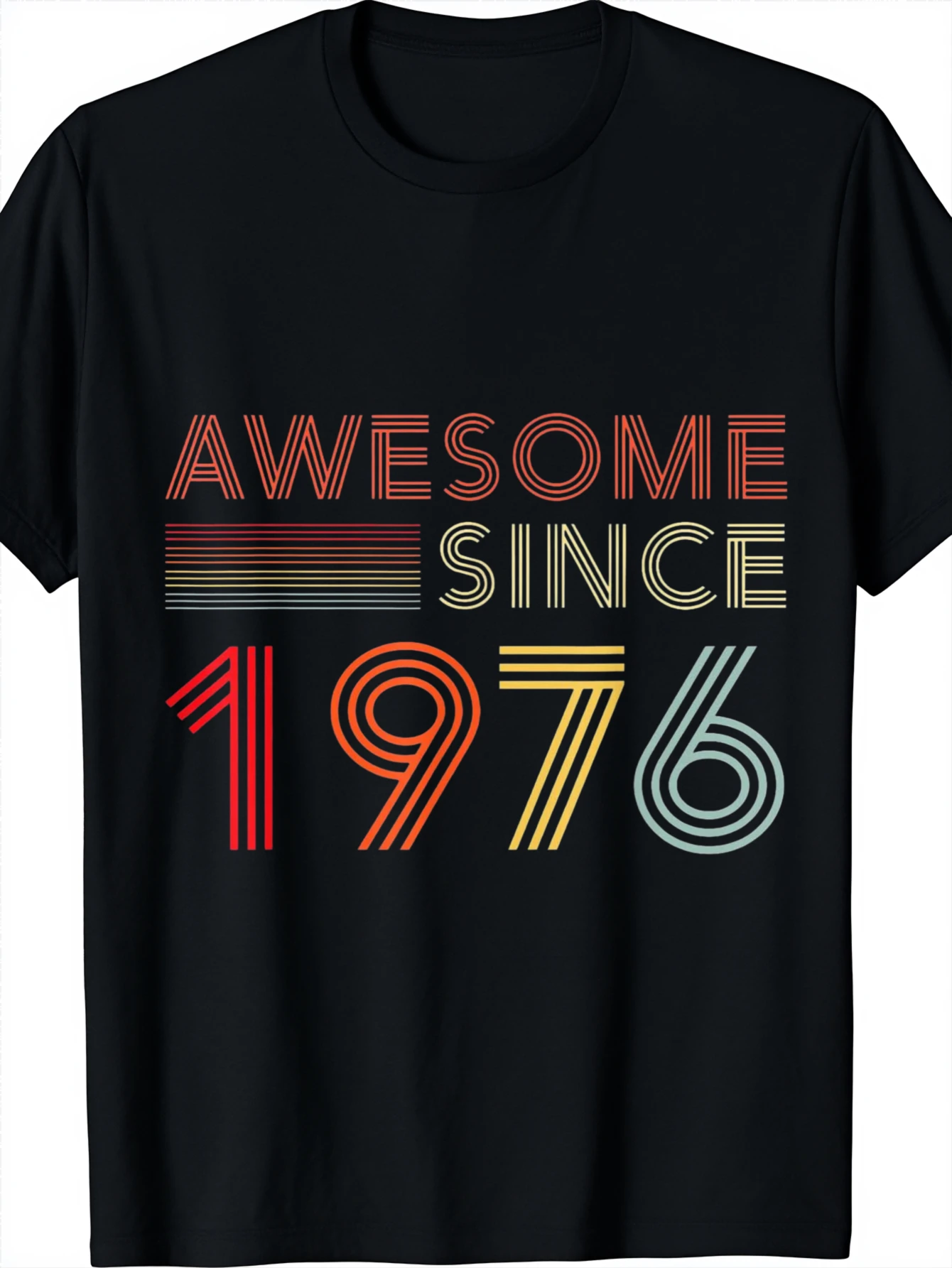 Awesome 50Th Birthday Decorations Men 50Yr 1976 50Th Birthday T-Shirt Aesthetic Kawaii Clothes Men'S Shirts Tops Men