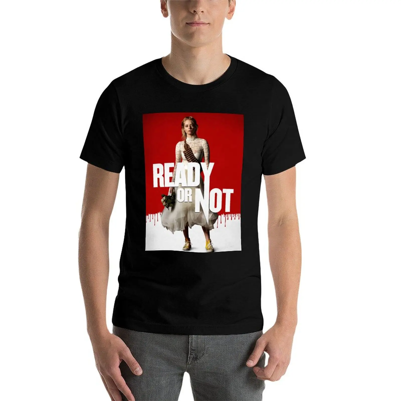 لا قميص ملصق 100% تي شيرت رجالي يطبع جرافيك أو تي شيرت مع قمصان فيلم تي شيرت جاهز تي شيرت قمصان قطن #4