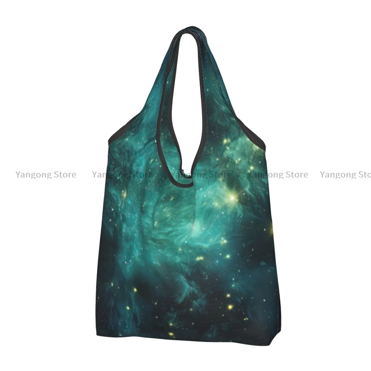 

Foldable Shopping Bag Stars Of Planet And Galaxy Tote Folding Pouch Handbag Convenient Travel Grocery Bag