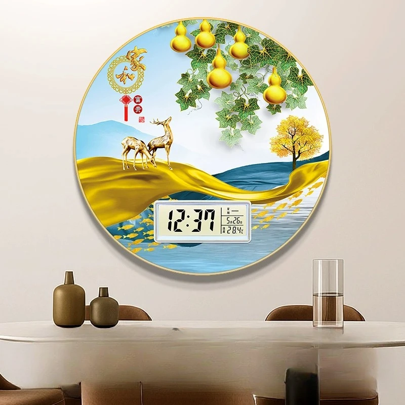 Luminous Bedrooms Clock Wall Living Room Aesthetic Modern Art Mural Clock Wall Fashion Round Reloj Pared Living Room Decoration