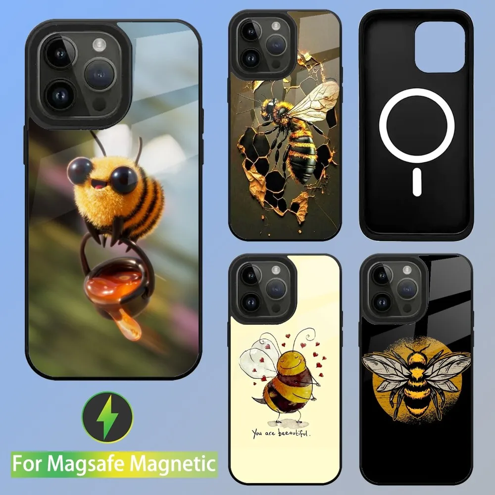 

Honey Bee Cute Phone Case For iPhone 15,14,13,12,11,Plus,Pro,Max Mini Magsafe Magnetic Wireless Charging