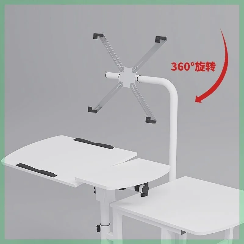 The bedside computer table can be rotated, and the table can be moved while lying down and playing.