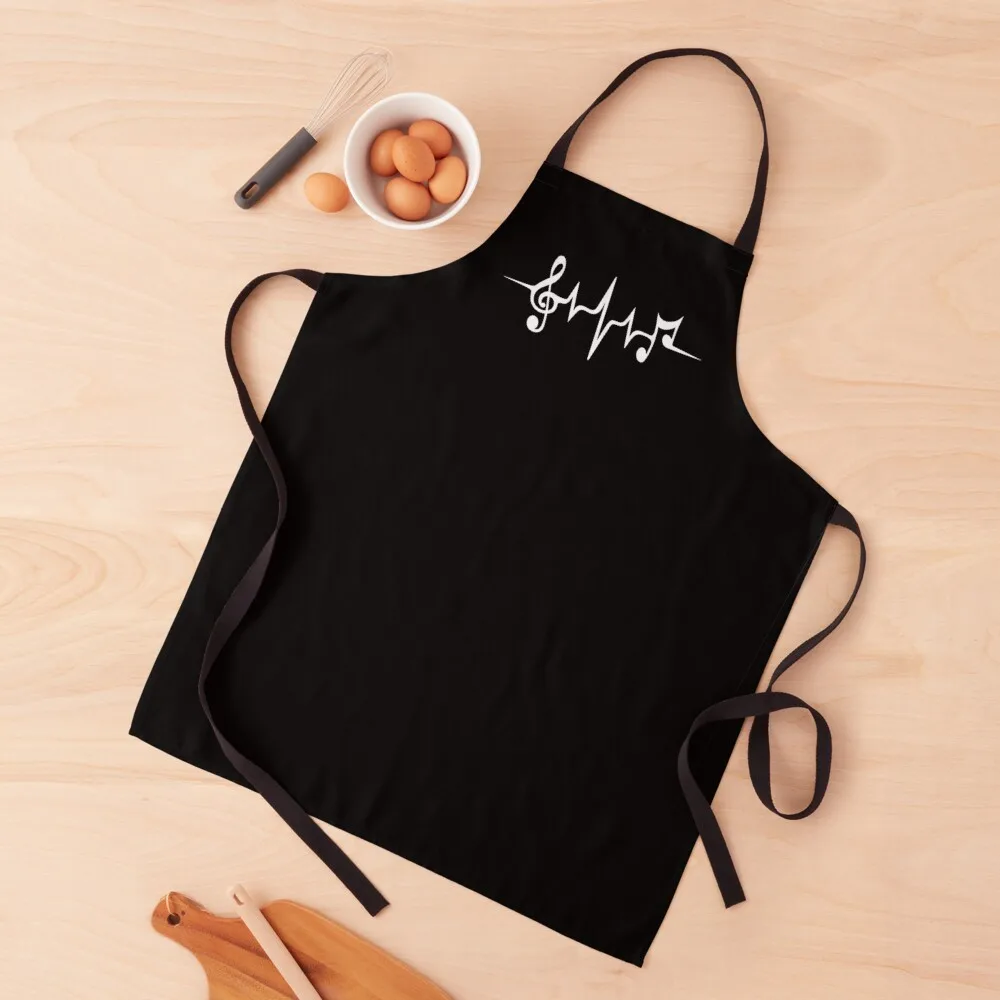 Music Pulse, Notes, Clef, Frequency, Wave, Sound, Dance Apron Waterproof Kitchen Woman Kitchens Accessories Apron