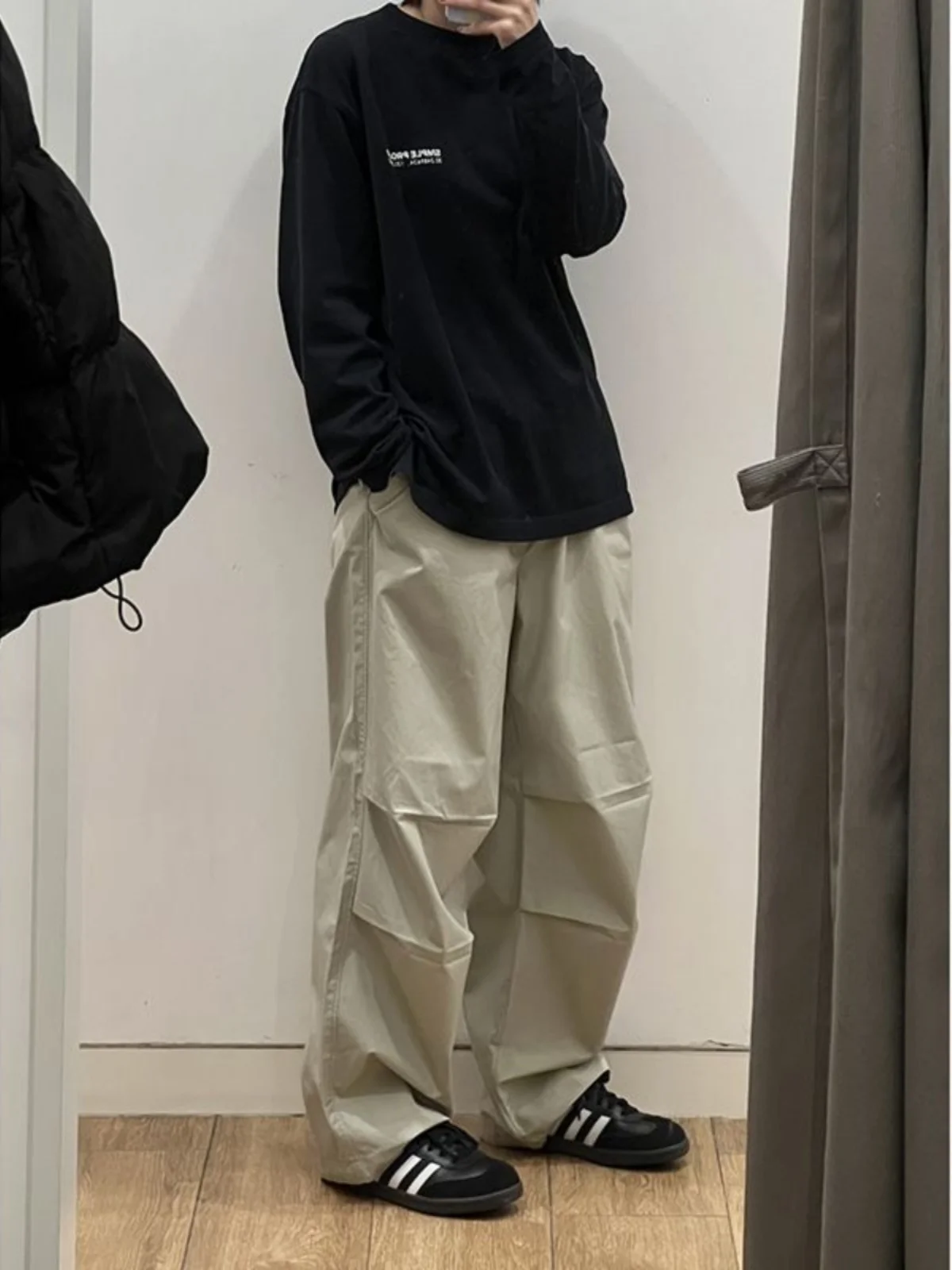 

Летние мужские нейлоновые рабочие брюки-парашюты с быстрым высыханием, из ледяного шелка, для альпинизма, повседневные, свободного кроя, с низкой посадкой