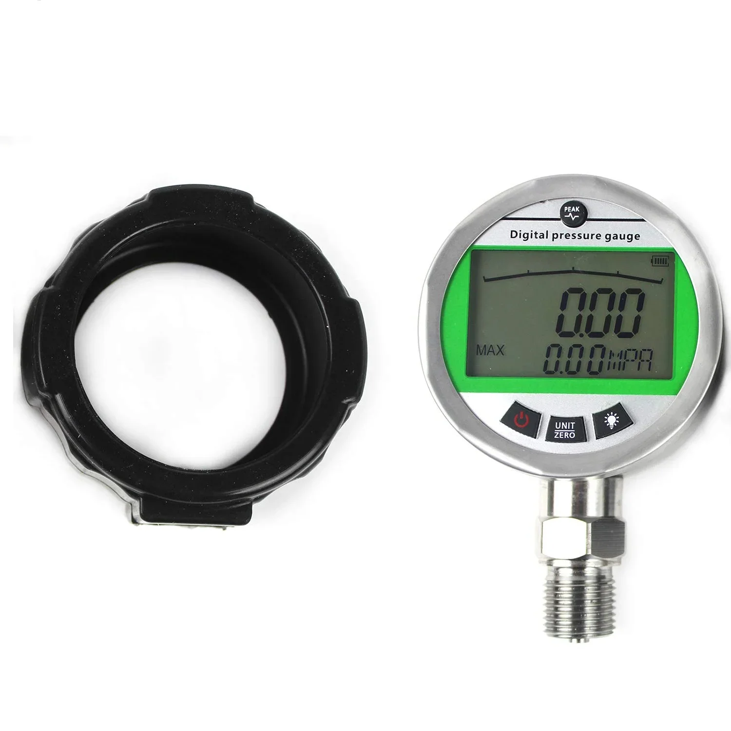 80MPA-16MPA Digital Pressure Gauge Water Pressure With NPT1/4 G1/2 Interface 1 Year Warranty Accuracy Backlight Hydraulic Gas