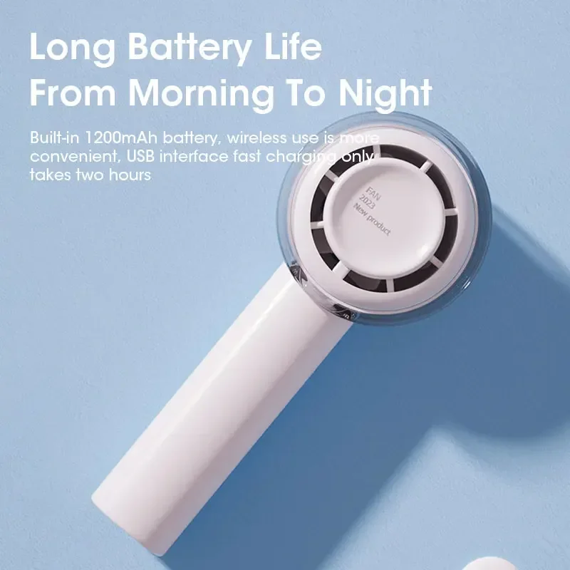 

2025 Новый портативный вентилятор с USB-аккумулятором, мини-портативный охлаждающий вентилятор с 3 скоростями, ультра тихий для путешествий, офиса на открытом воздухе