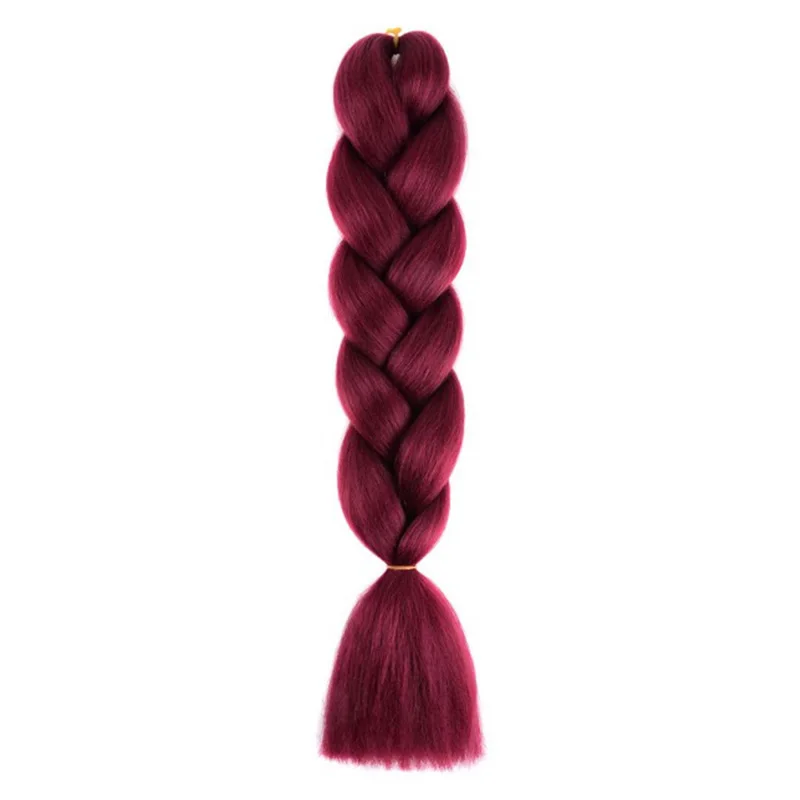 24 inch synthetische lange rechte yaki vlechten haar ombre vlechthaar jumbo regenboog vlecht haarverlenging voor vrouwen doe-het-zelf haar
