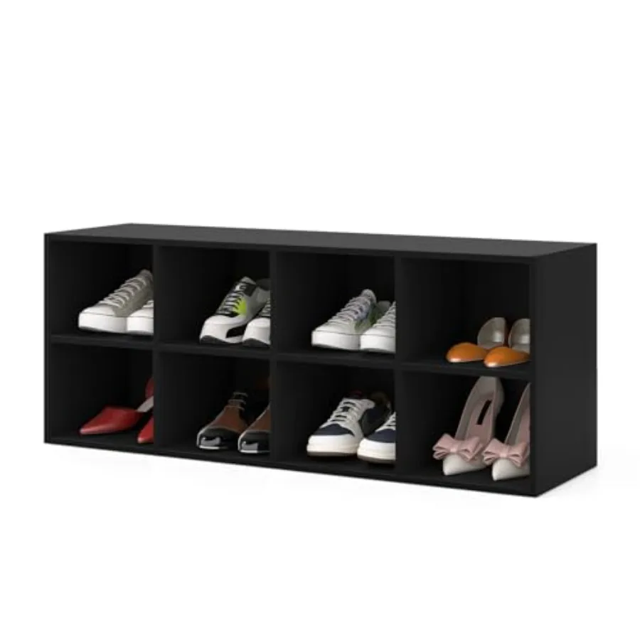 

Shoe Bench 8 Cubes, 40" Entryway Bench with Storage, 8-Cubby Shoe Rack, Shoe Organizer Storage Cabinet for Entryway, Hallway, M