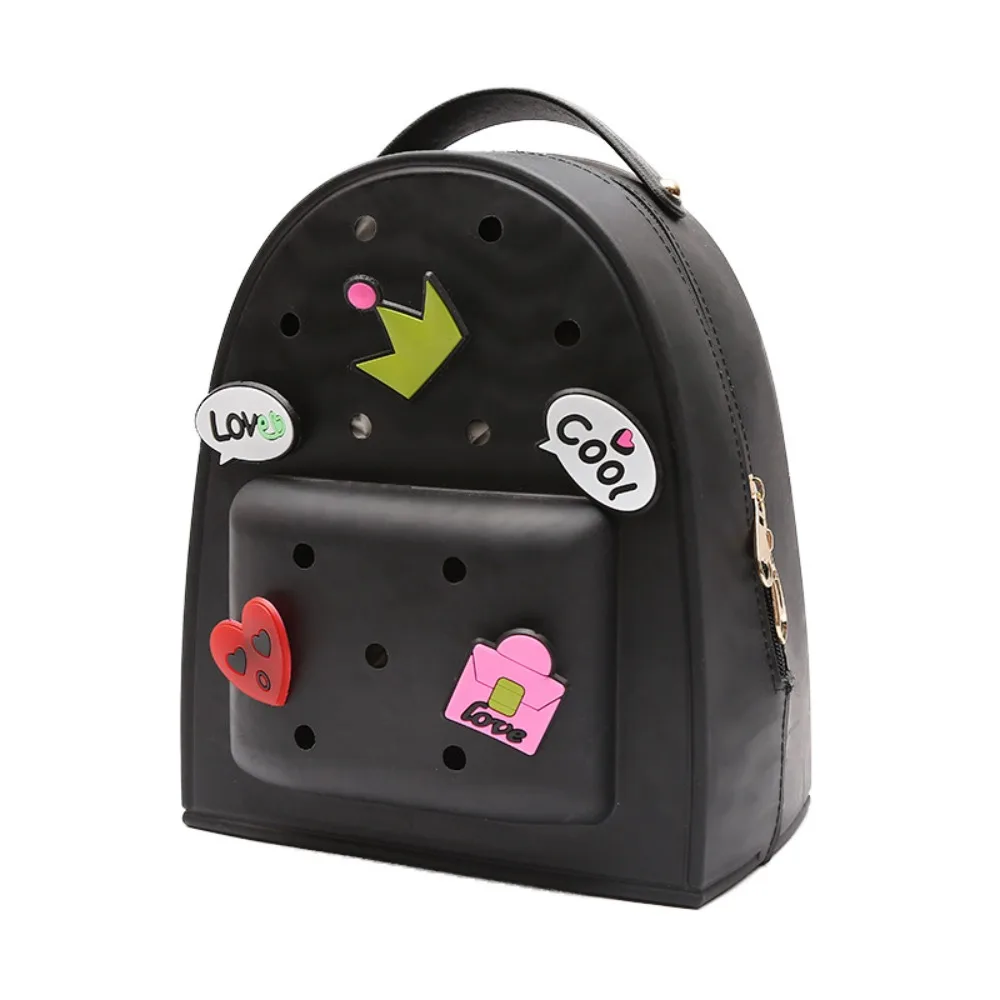 Cartoon Adjustable Straps Silicone Backpack Zippered Soft Kids Schoolbags Durable Waterproof Kindergarten Knapsack Girls