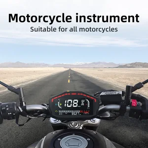 Motorcycle Universal speedometer panel, digital rpm tachometer, temp water, fuel meter, ABS alarm, Honda 2/4 cylinder 8 Main Sales Universal Digital Moto Panel - №8