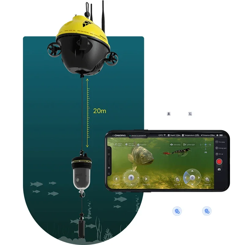 CHASING F1 Pro Drone Beginner Operator Friendly Remote Control Fish Finder Camera 2km Image Transmission Distance Bait Boat