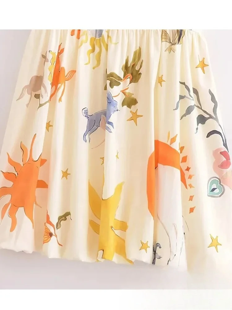 KONDALA Vintage Fiore Stampa Vestito Delle Donne Della Chiusura Lampo Cami Senza Maniche Abito di Sfera Abiti di Nuovo Modo 2024 Estate Boho Beach Dress