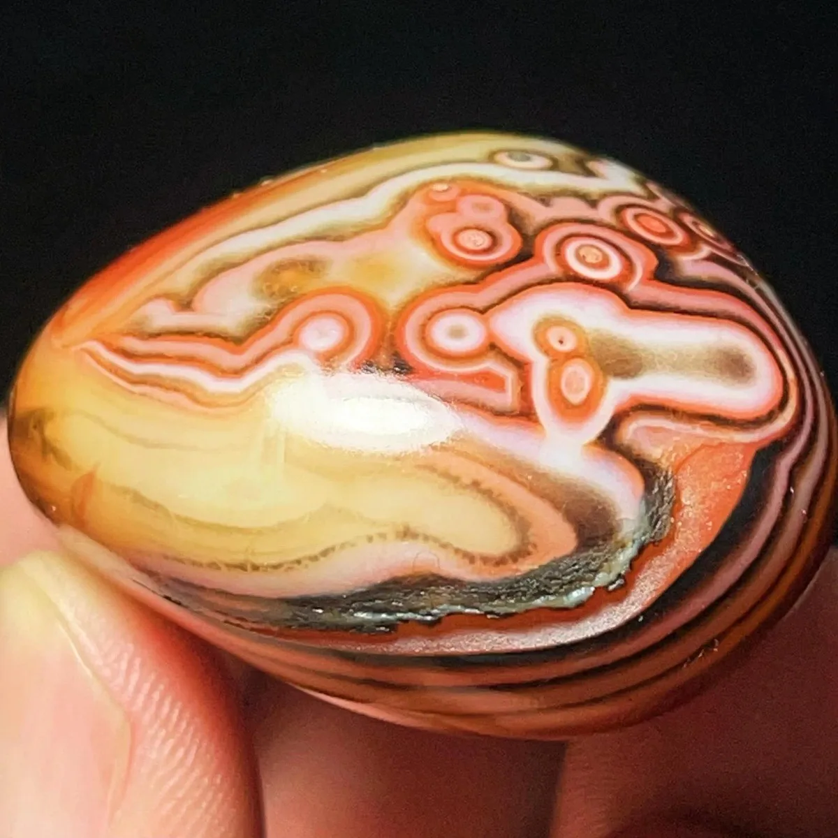 Banded Agate Chalcedony Beauty, Stripe Pattern, Polished Tumbled, Collector Gift, Natural Stone, Crystal Collection