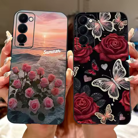 For Tecno Camon 18 18P 18T Elegant Floral Butterfly Phone Case For Tecno Camon18 P 18 18T Soft Silicone TPU Cases