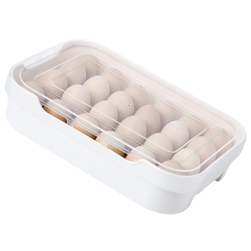 

24 Grids Egg Carton Containers Large Capacity Egg Holder Storage Box Nutrition Protection Transparent Lid