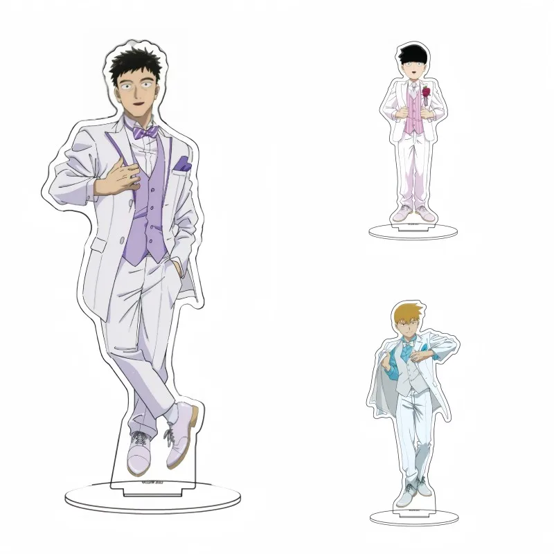 Best-selling anime Mob Psycho 100 white suit acrylic standing brand A5 standing panel decoration study decoration Birthday gift