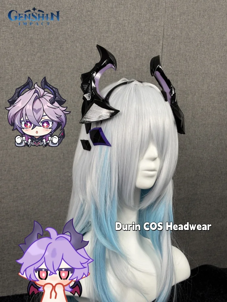 

Genshin Impact Durin Cos Headwear Full Set Of Human Shape Dragon Horn Headwear Game Anime 3d Printing Animation Surrounding