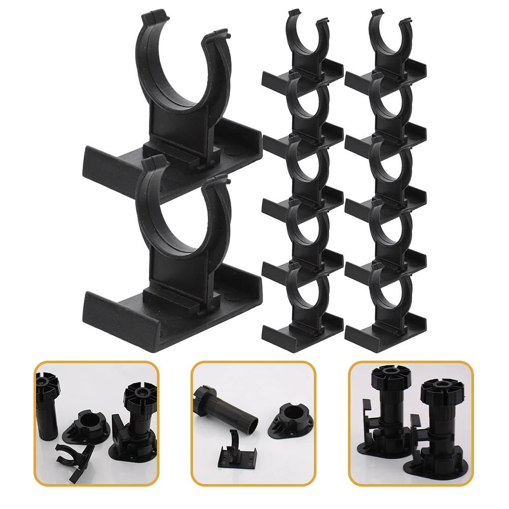 24 Uds. Hebilla de pie de ajuste gabinetes Kickboard muebles Clips para patas Base niveladora de zócalo de cocina