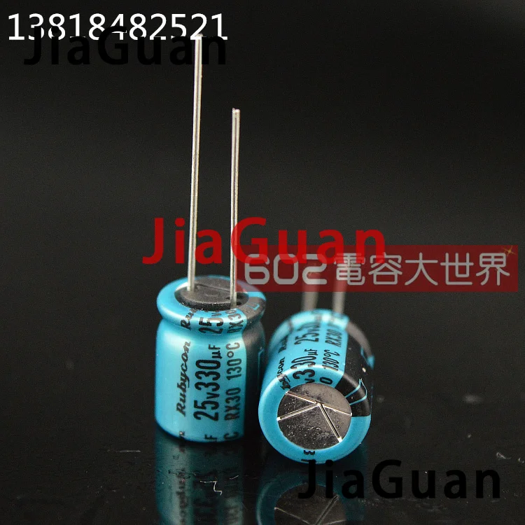 50PCS NEW RUBYCON RX30 25V330UF 10X12.5MM Electrolytic Capacitor rx30 330uF/25V 130 degrees 330UF 25V