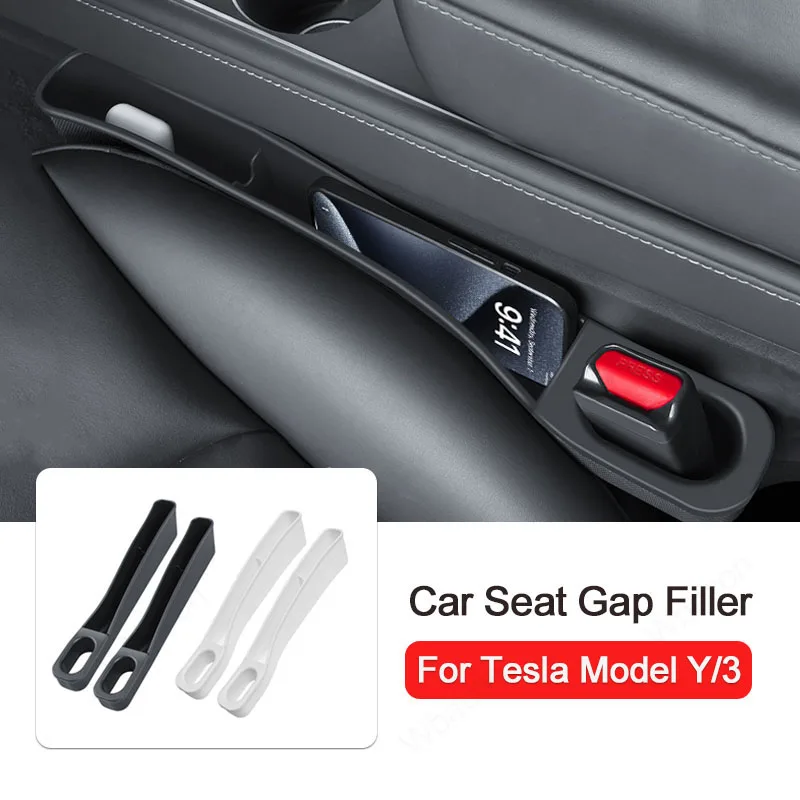 

1Pair Car Seat Gap Filler For Tesla Model Y 3 2024 Leak-proof Side Seam Strip Car Storage Decor for tesla model 3 accessories