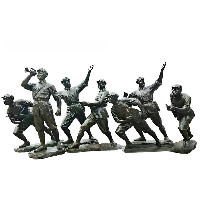 

Cast bronze modern figure sculpture, processed brass, bronze, fiberglass imitation copper, campus celebrity portrait