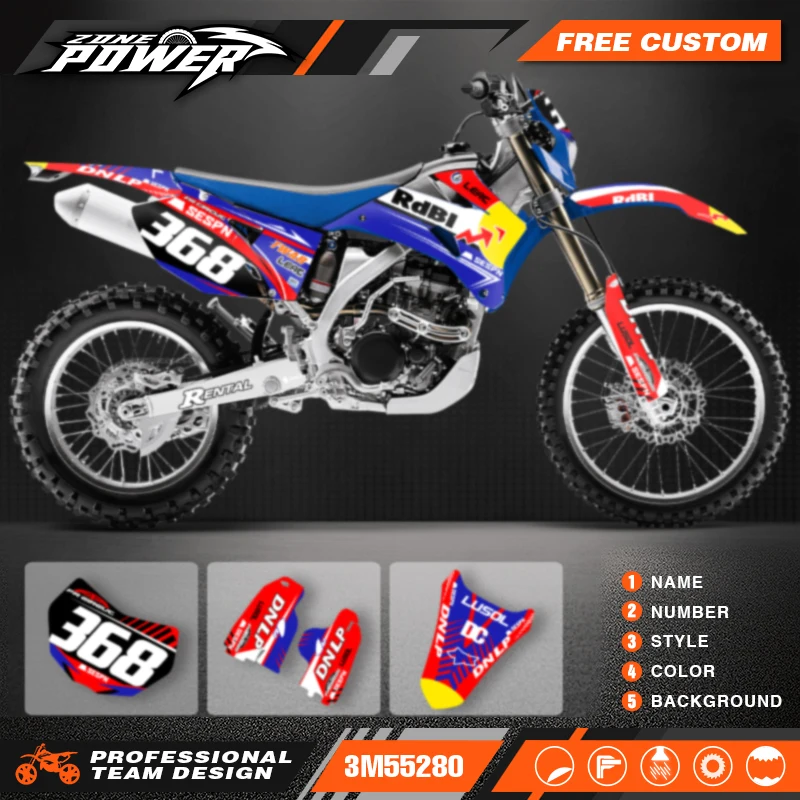 

Powerzone for YAMAHA WRF250 2007-2013 WRF450 2007-2011 Custom Motocycle Background Decal Stickers Kits 03