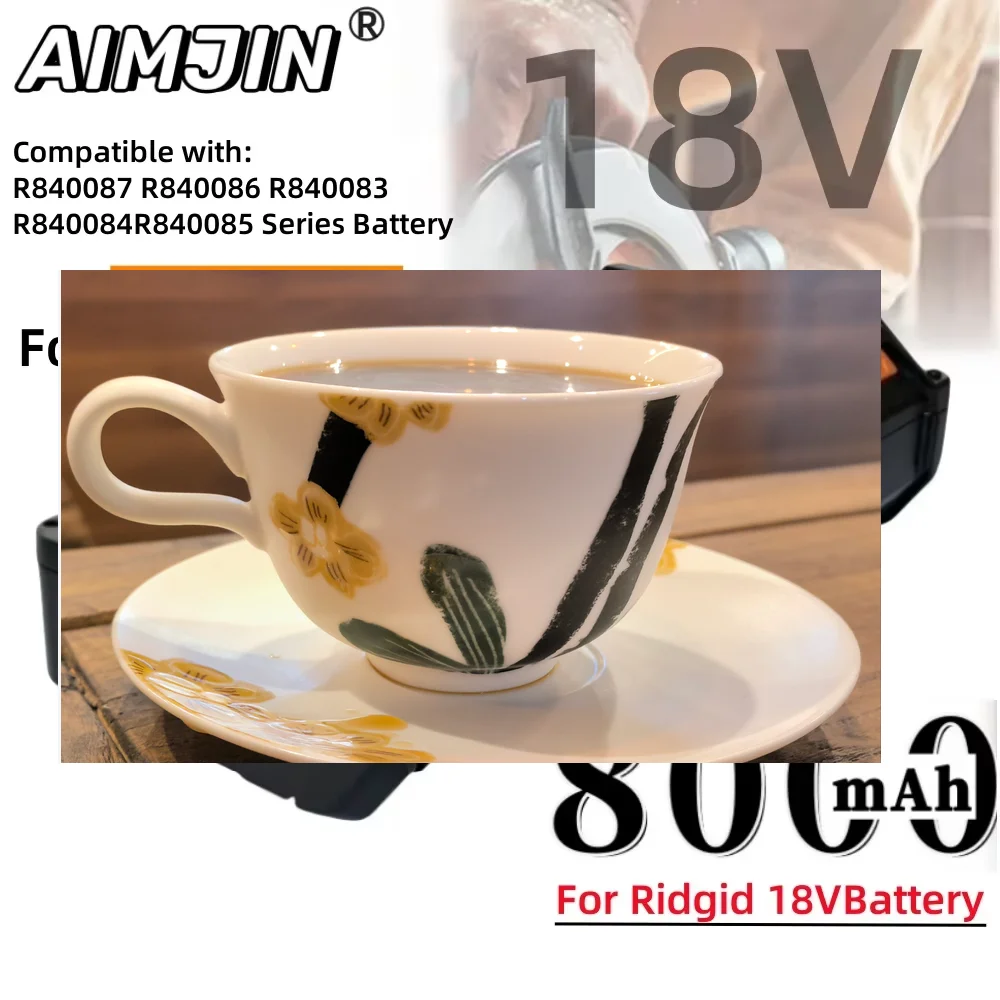 

18V 8000mAh For AEG Ritchie RIDGID Rechargeable Lithium-ion Battery Suitable for Power Tool Battery Replacement