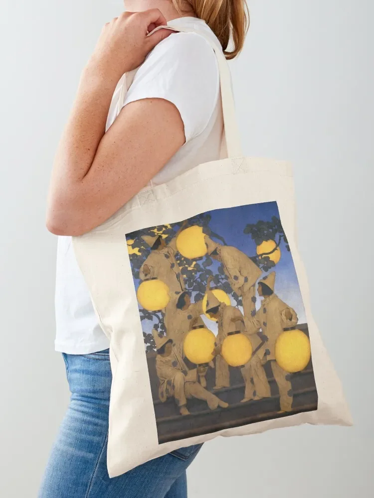 Maxfield Parrish - The Lantern Bearers Tote Bag free delivery bags Portable shopping bag Women's beach bags hand bag