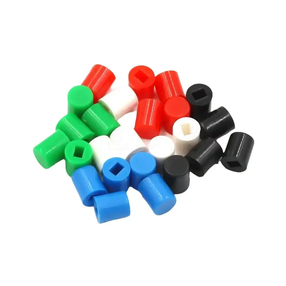 100PCS A06 6x7 Switch Key Caps Applicable To 8.5x8.5 8x8 7x7 5.8x5.8 Push-button Tact Switch Hat Blue/green/red/white/black
