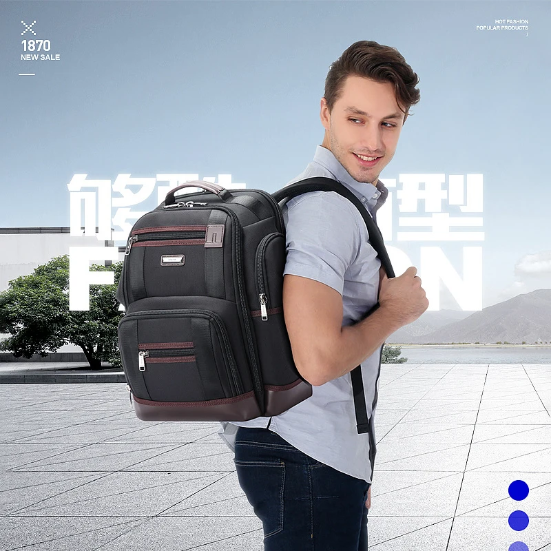 BOPAI New Large Capacity Men Laptop Backpack Multifunctional School Backpack Oxford Cloth Waterproof Business Trip Backpack Bag