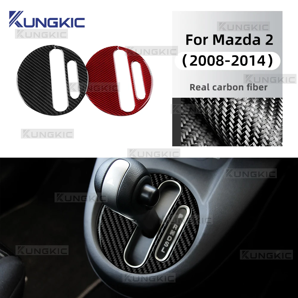 

Декоративная наклейка из настоящего углеродного волокна для Mazda 2 2008 2009 2010 2011 2012 2013 2014, рамка автоматического переключения передач с левым рулем и правым рулем