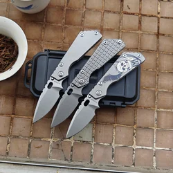 JUFULE Real 154CM Blade Strider PT3 Titanium Handle Copper Washer Folding Kitchen Dinner Knife Pocket Camping Outdoor EDC Tool