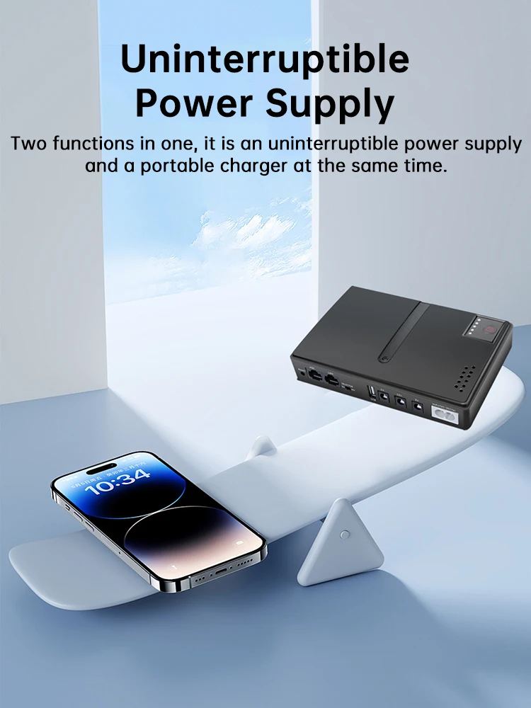 1018L Mini DC USV Unterbrechungsfreie Stromversorgung 18W 5V 9V 12V POE15V 24V Austauschbarer 18650 Batterie-Backup für Router, Modem, Kamera – Detail 4