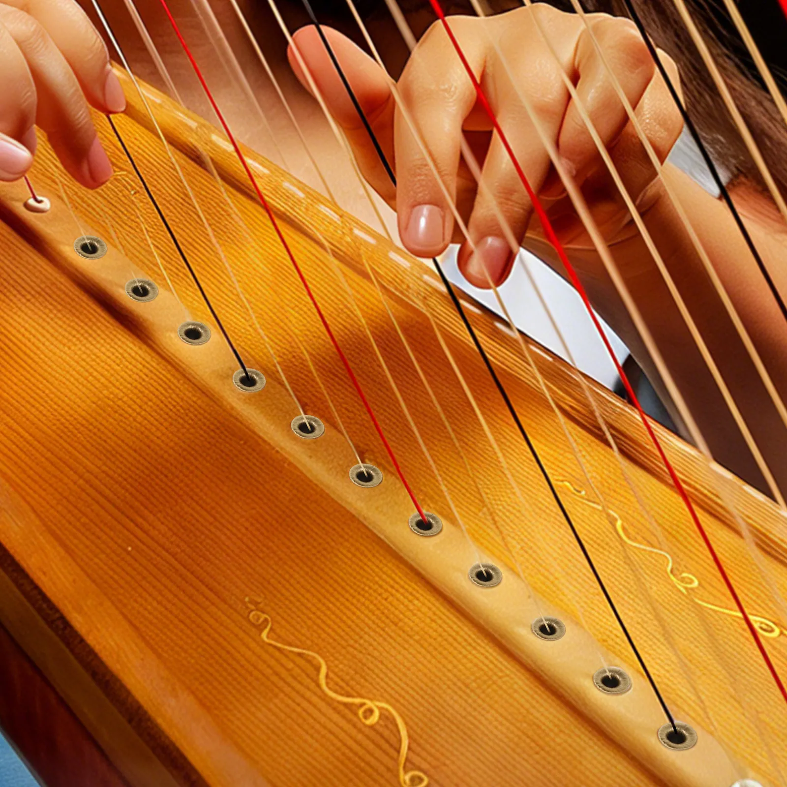 

100 шт. пустотелых металлических трубчатых заклепок-люверсов для струн лиры, 8 мм x 2,5 мм, для точного и надежного крепления струн, набор