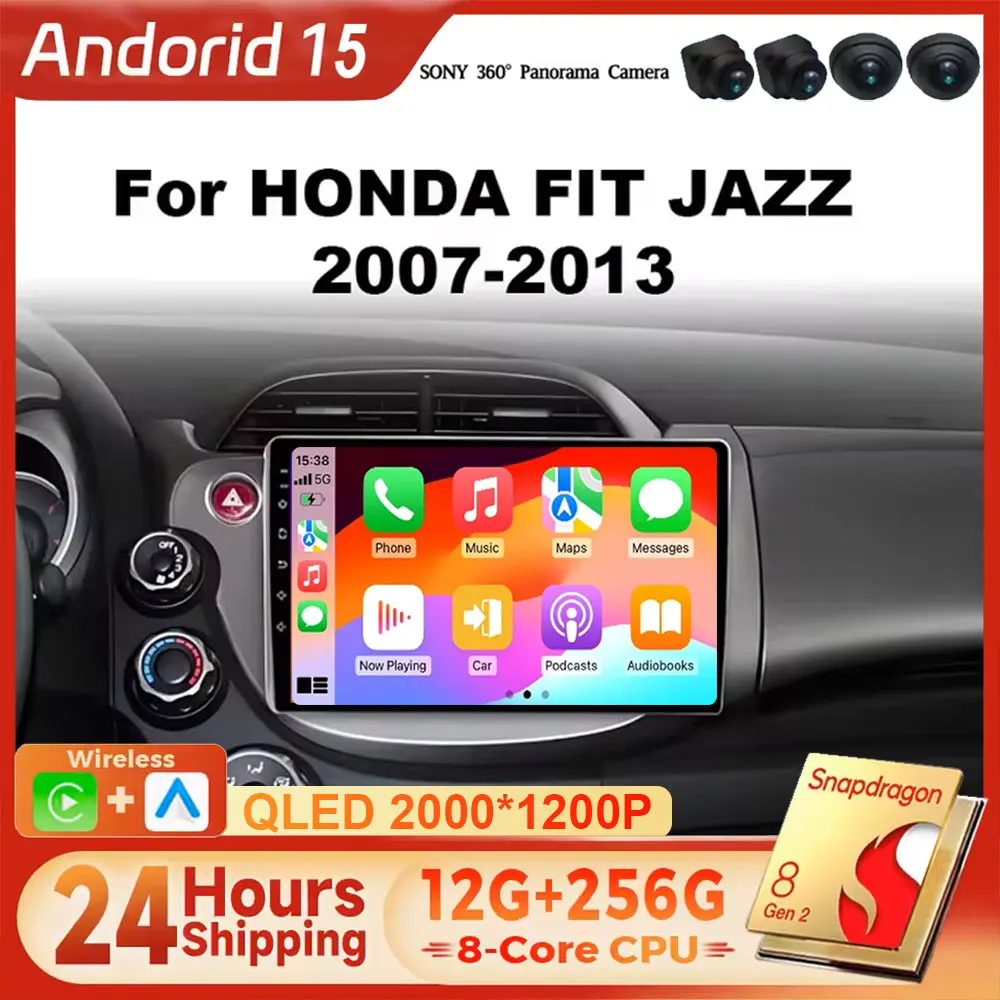 

Автомагнитола Android 15 с Carplay и Auto для HONDA FIT JAZZ LHD 2007-2013: GPS, Bluetooth, навигация, мультимедиа, стерео, видео