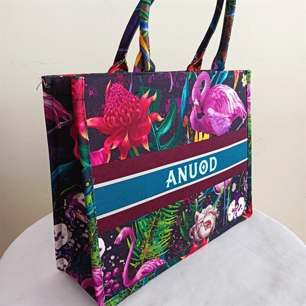 Bolsa de lona personalizada de alça superior para mulheres, grande capacidade, design de ombro único, alta qualidade