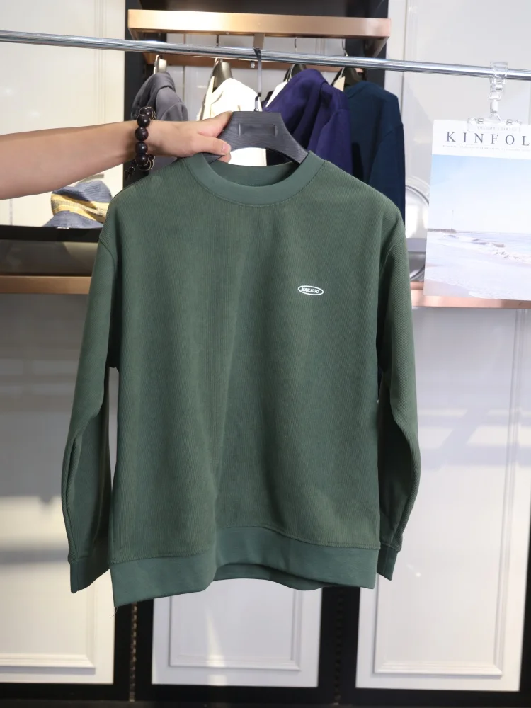 

Высококачественная мужская толстовка с длинным рукавом, модная, в городском стиле, весна-осень, из фланели, с буквенным принтом, удобная.