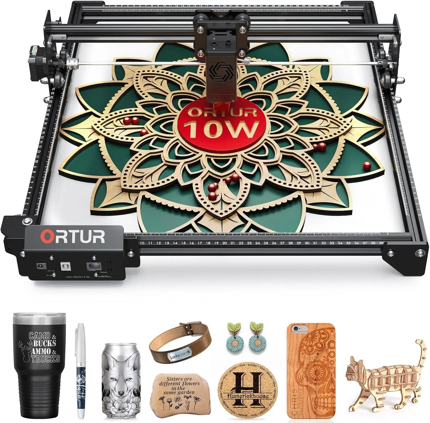 10W Output Laser Engraver, Ortur Laser Master 2 S2 Lu2-10A 72W Efficient Engraving Machine Fit, High Precision