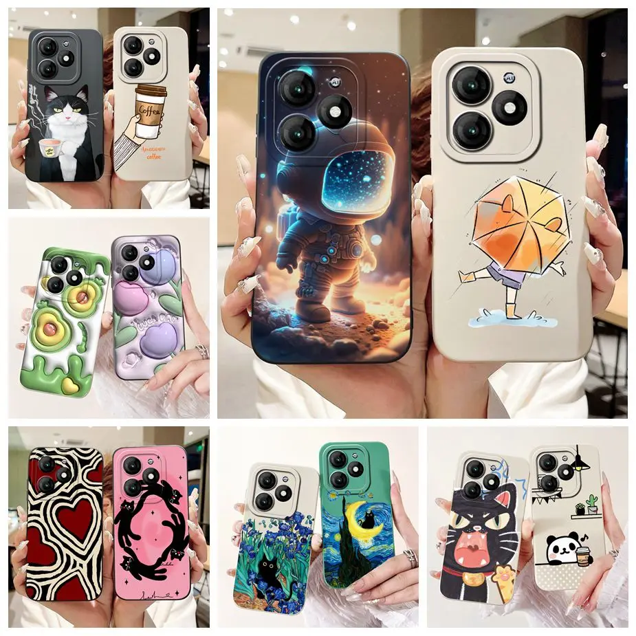 For Itel A70 Case A665L Cute Fashion Cartoon Cover Soft TPU Shockproof Phone Cases For Itel A70 A 70 ItelA70 Fundas 6.6'' Bumper