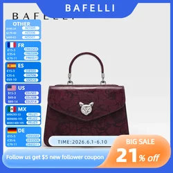 2026 BAFELLI CAT WOMEN'S NEW FASHION HANDBAG LADY STYLISH BUSINESS FEMALE LEATHER LUXURY BRAND CASUAL OL FLORAL WINE PURSE