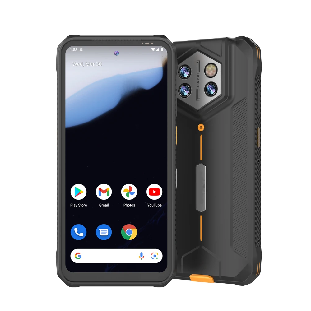 

Ручной терминал сканера штрих-кода Android 14, 6,56 дюйма, 48 МП, прочный КПК, 8 ГБ/128 ГБ, задняя камера, IP68, промышленный водонепроницаемый КПК